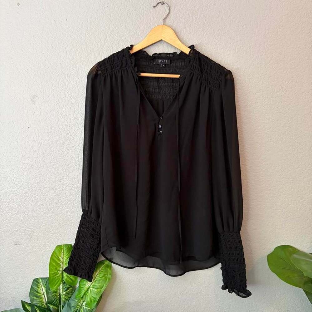 1.STATE Women's Black Blouse